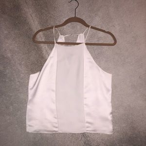 Parker white silk top